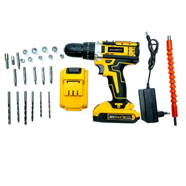 Bormasina Electrica 2 Acumulatori 36 V + 28 de Accesorii Incluse - Unelte si Scule