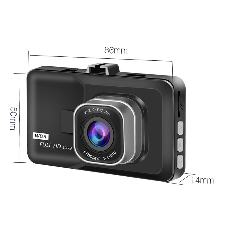 Camera auto dvr cu lens mare, imagini clare, suport card MicroSD până la 32GB
