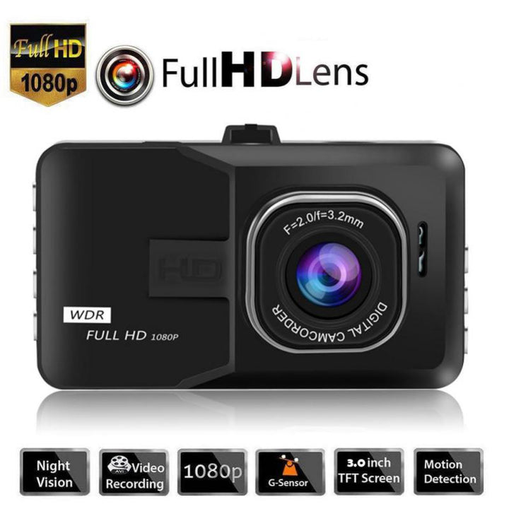 Camera Auto DVR Full HD 1080p Unghi Larg 140° Senzor G Înregistrare în Buclă Suport Card MicroSD până la 32GB Ecran LCD