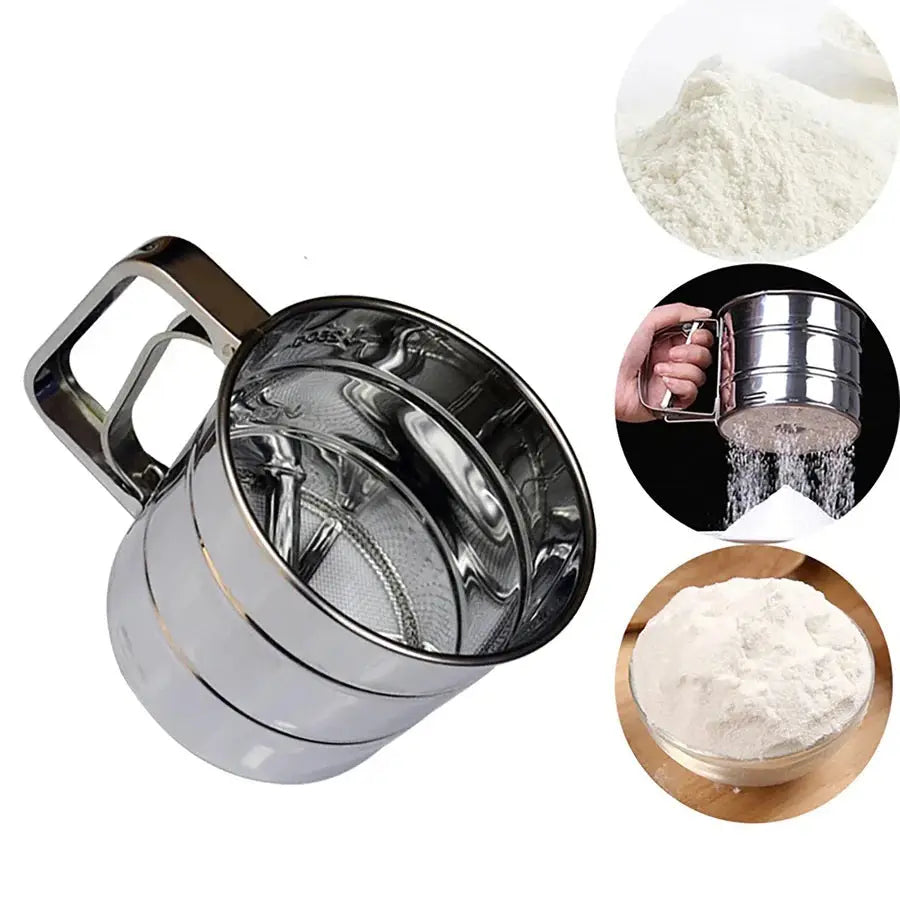 Pachetul Gatitului Fara Efort -Tocator electric inox 3L +Mixer de mana cu 7 Viteze + Cana pentru cernut faina