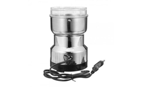 Rasnita electrica din inox cu lame din metal și capac transparent, compacta și eficienta