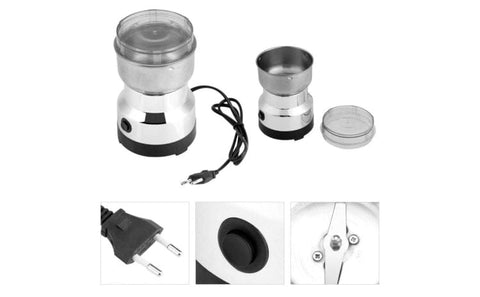 Rasnita electrica din inox cu lame din metal, 150W, pentru cafea si condimente