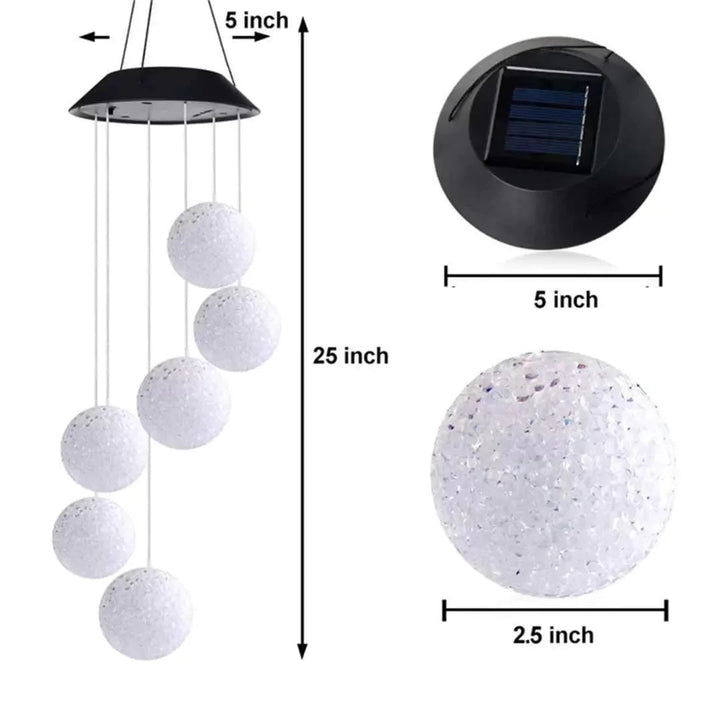 Decoratiune solara de gradina 6 globuri cu joc de lumini Lampi Solare