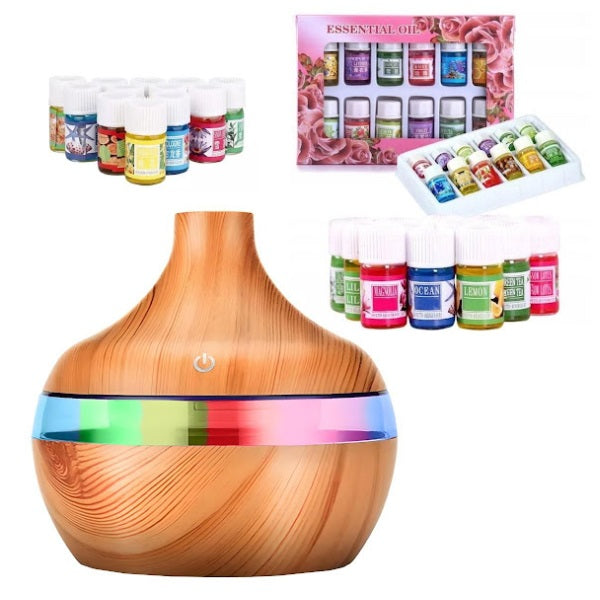 Difuzor de aromaterapie + Cadou 12 uleiuri esentiale - Articole Casa