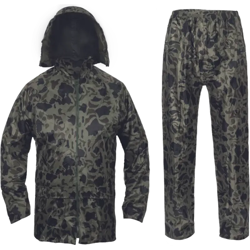 Costum impermeabil pentru ploaie camuflaj, ideal pentru activități în aer liber
