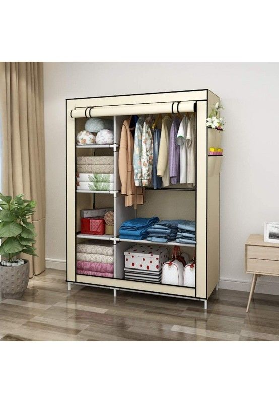 Dulap pentru haine - din panza cu schelet metalic - Articole Casa