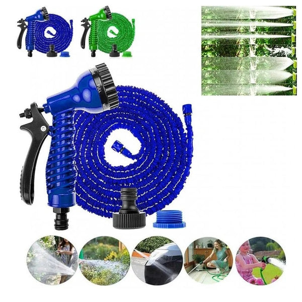 Furtun Extensibil de Gradina de 45 Metri + Accesoriu pentru Stropit - Articole Gradina