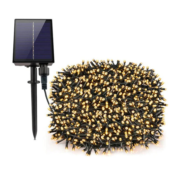 Decoratiune 300 leduri 30 metri Incarcare solara diverse culori