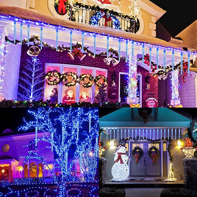 Instalatie Craciun 8 turturi 20-30 cm 36 LED 3 metri - Sarbatori Iarna