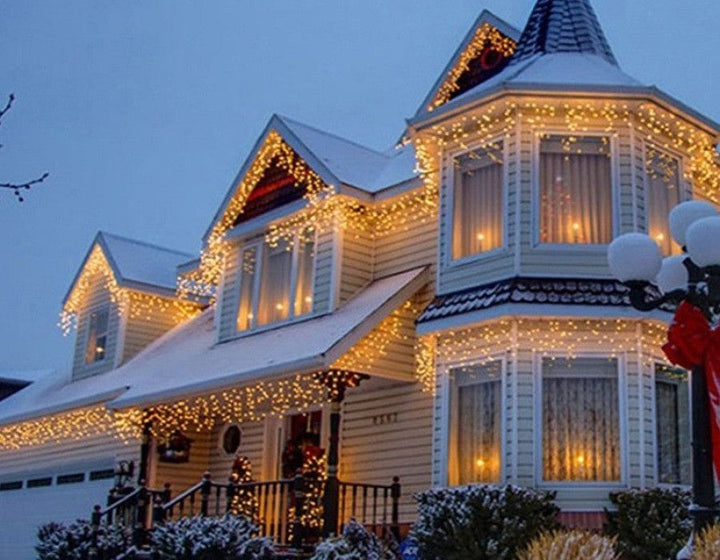 Instalatie pentru Craciun - franjuri cu LED-uri tip turturi 12 metri - Articole Iluminat