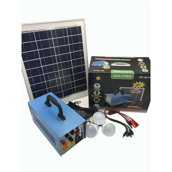 Kit cu panou solar 100 W 220V alimentare TV 3 becuri 12 volti Lampi Solare