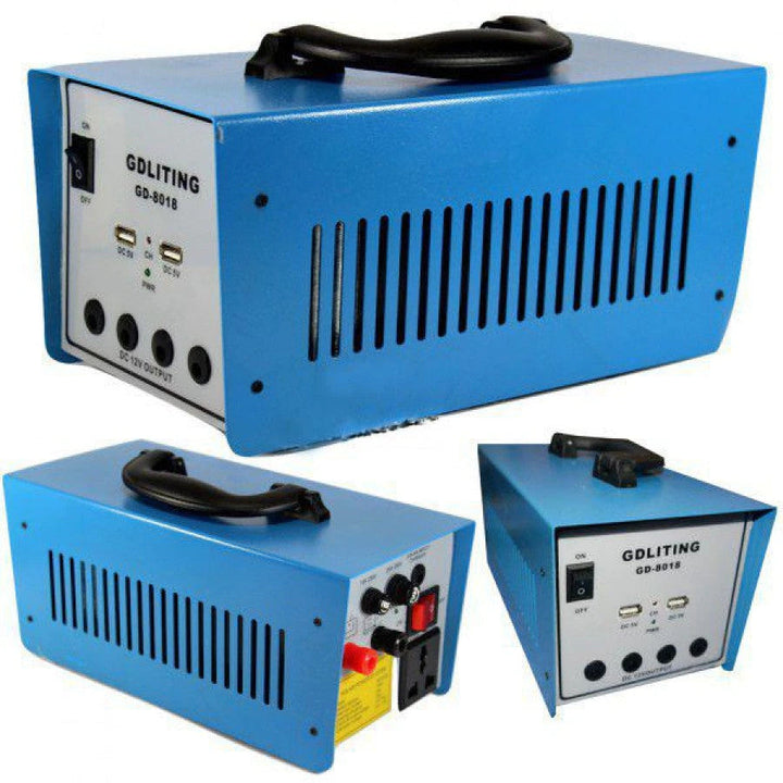 Kit cu panou solar 100 W 220V alimentare TV 3 becuri 12 volti Lampi Solare