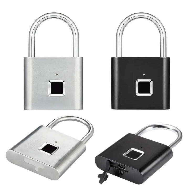 Lacat Smart Cu Deblocare Prin Amprenta Modern Incarcare USB Articole Casa