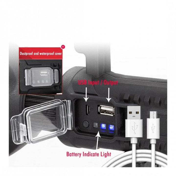 Lanterna cu 4 moduri de iluminare micro USB functie de baterie externa trepied Inclus 27 cm - Articole Iluminat