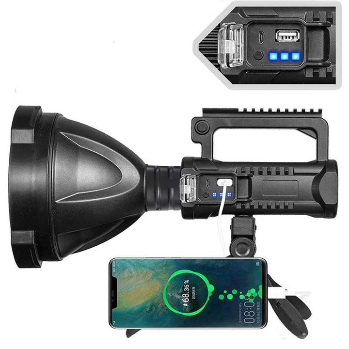 Lanterna cu 4 moduri de iluminare micro USB functie de baterie externa trepied Inclus 27 cm - Articole Iluminat