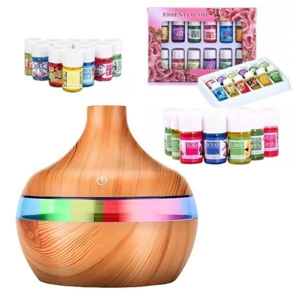 Lichidare de Stoc! 1 + 1 Difuzor pentru Aromaterapie + Cadou 24 de Uleiuri Esentiale - Lichidare de Stoc