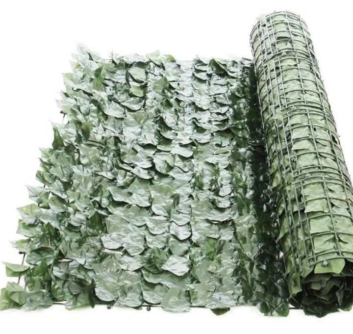 Lichidare de Stoc! Gard Artificial cu Model Frunze Verzi pentru Decorarea Gradinii 100 x 300 cm - Lichidare de Stoc