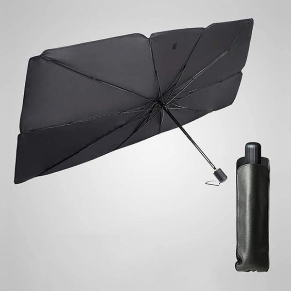 Lichidare de Stoc! Parasolar Auto Impotriva Razelor UV Pliabil in Forma de Umbrela - Lichidare de Stoc