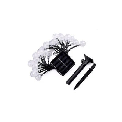 Lichidare de Stoc! Set 3 x Decoratiune cu Incarcare Solara 30 de Globulete 5 Metri - Lichidare de Stoc