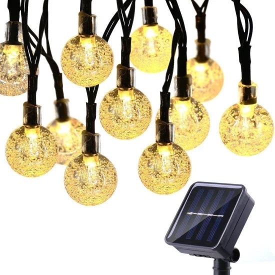 Lichidare de Stoc! Set 3 x Decoratiune cu Incarcare Solara 30 de Globulete 5 Metri - Lichidare de Stoc