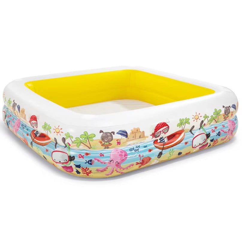 Piscina Gonflabila cu Acoperis model Casuta pentru Copii si Protectie UV,157 x 157 x 122 cm