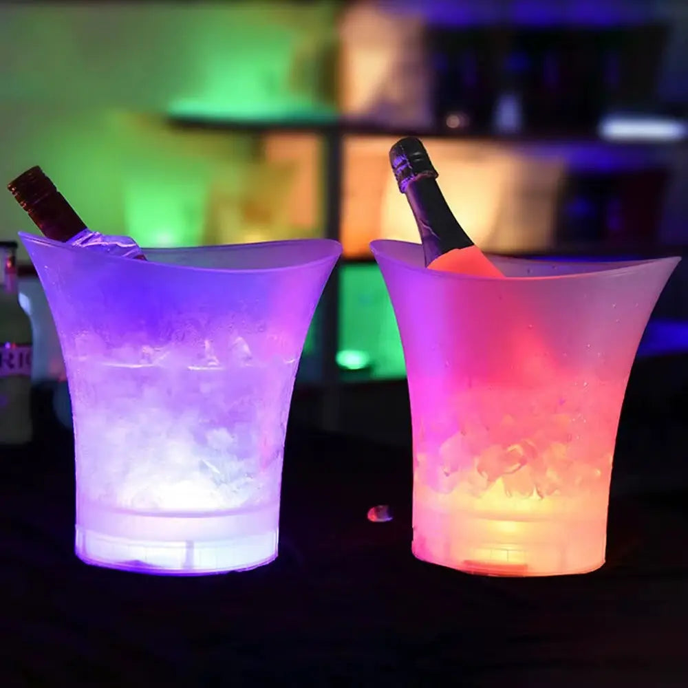 Frapiera cu Boxa Bluetooth si LED Multicolor – Galeata pentru Bauturi Reci Decor Luminos pentru Petreceri