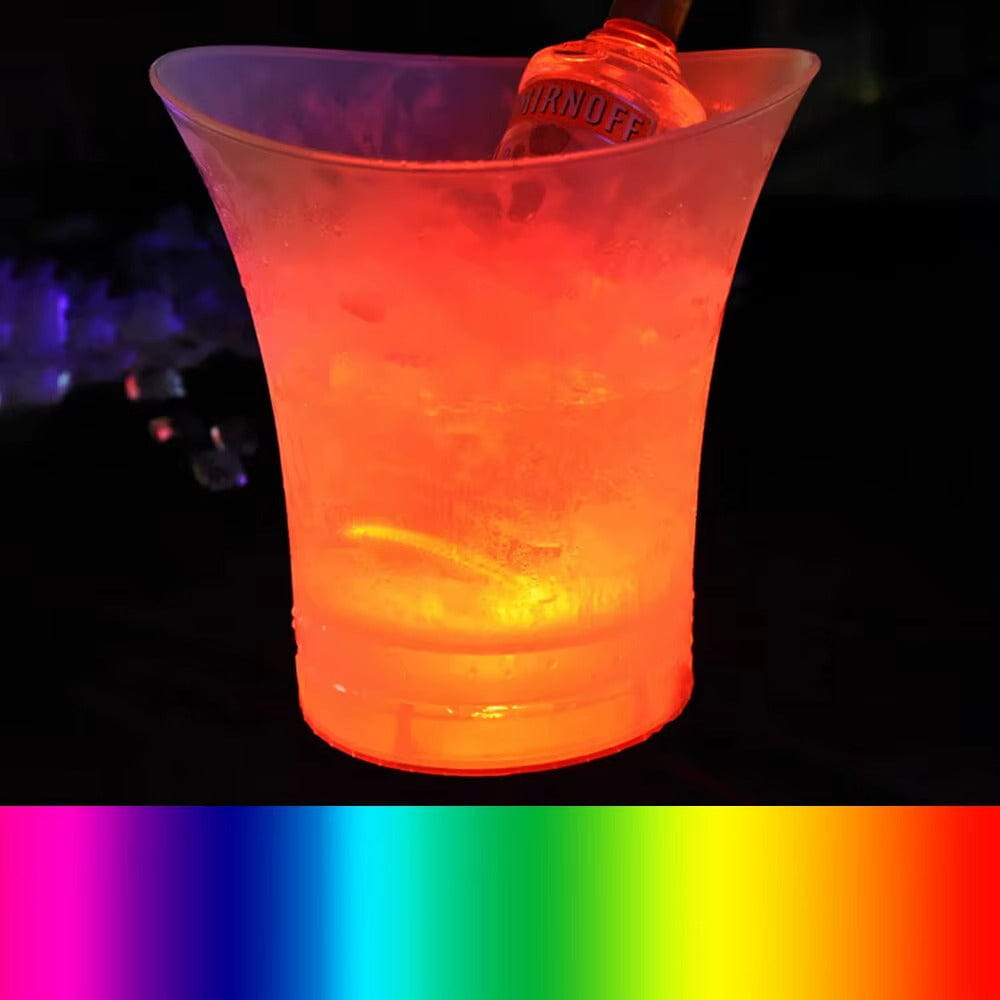 Frapiera cu Boxa Bluetooth si LED Multicolor – Galeata pentru Bauturi Reci Decor Luminos pentru Petreceri