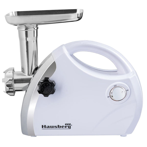 Masina de tocat carne Hausberg HB-3430AB Inox 1800 W motor cupru Alb