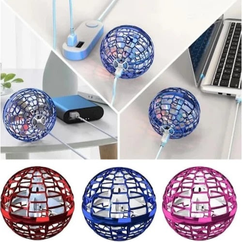 Minge zburatoare tip drona lumini LED incarcare USB cu controller