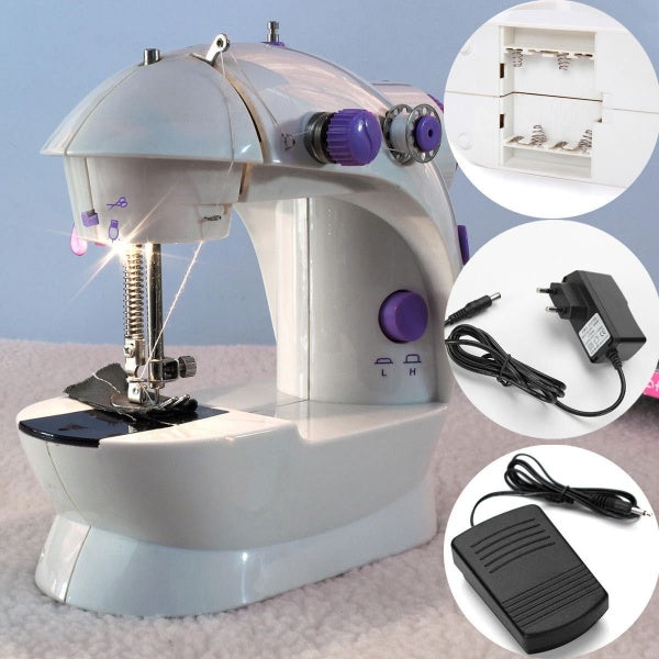 Mini masina de cusut electrica cu pedala + Accesorii - Electronice si Gadgeturi
