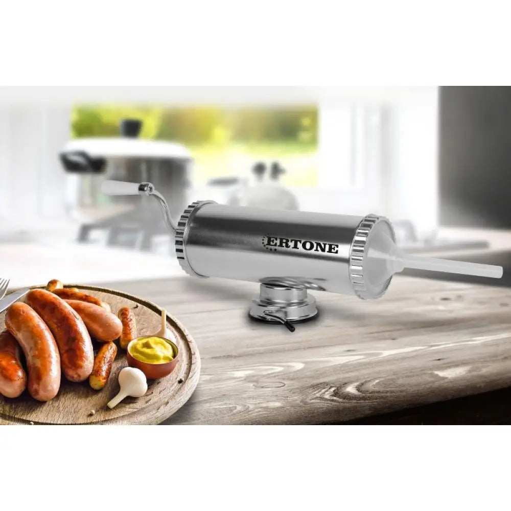 Aparat cu sprit pentru prepararea carnatilor capacitate 2.5 Kg aluminiu inoxidabil Argintiu