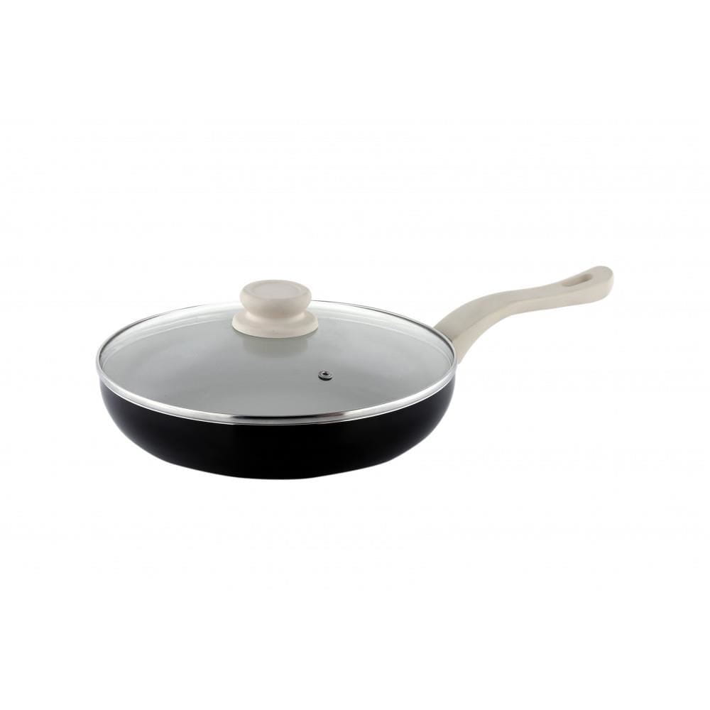 Tigaie ceramica Ertone MN-822 22 cm capac sticla inclus