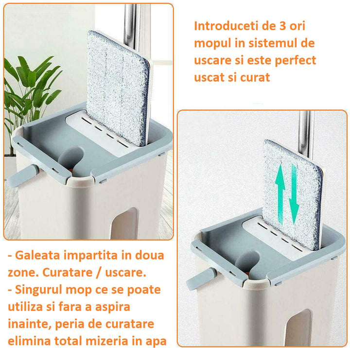 Mop cu galeata si 2 rezerve incluse - Articole Casa