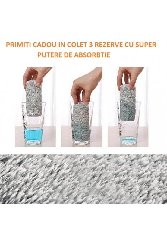Mop cu galeata si 2 rezerve incluse - Articole Casa