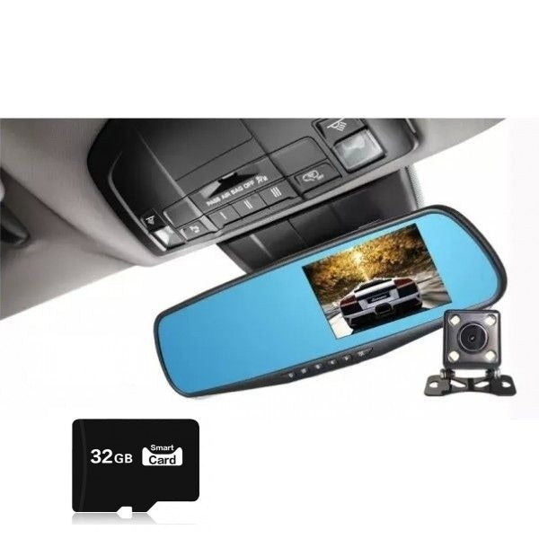 Oglinda auto DVR camera fata-spate + card 32GB - Articole Auto si Moto