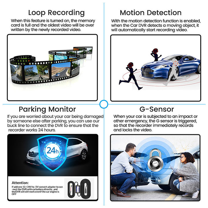 Oglinda auto DVR camera fata-spate + card 32GB - Articole Auto si Moto