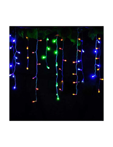 Lichidare de Stoc! Oferta 1 + 1 Instalatie pentru Craciun - Franjuri cu LED-uri Tip Turturi 12 metri - Multicolor