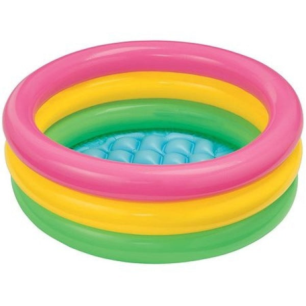 Piscina Gonflabila Intex cu 3 Inele 61 x 22 cm + Cadou Mingee Gonflabila pentru Apa
