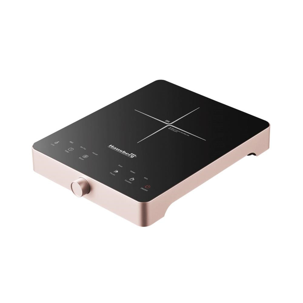 Plita cu inductie Hausberg HB-1526RZ Roz 2000W control tactil o zona de gatit