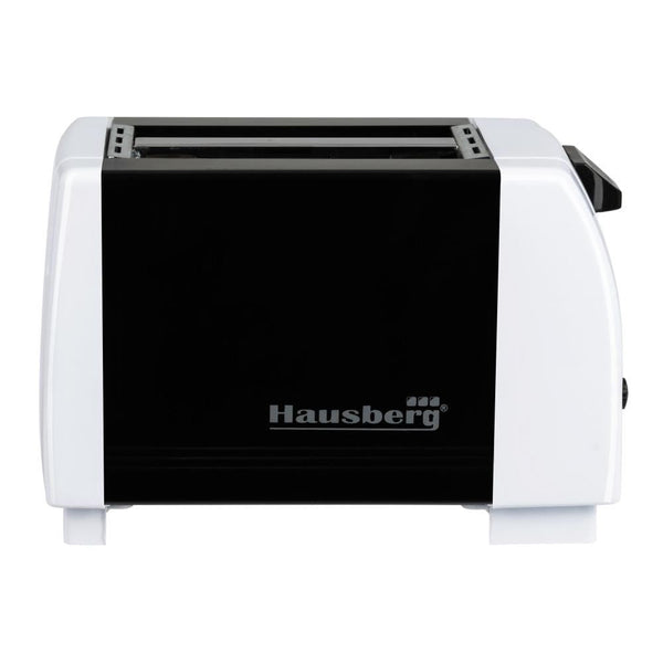 Prajitor de paine HAUSBERG HB-150NG 750W 7 setari 2 felii oprire automata picioare anti-alunecare Negru-Alb