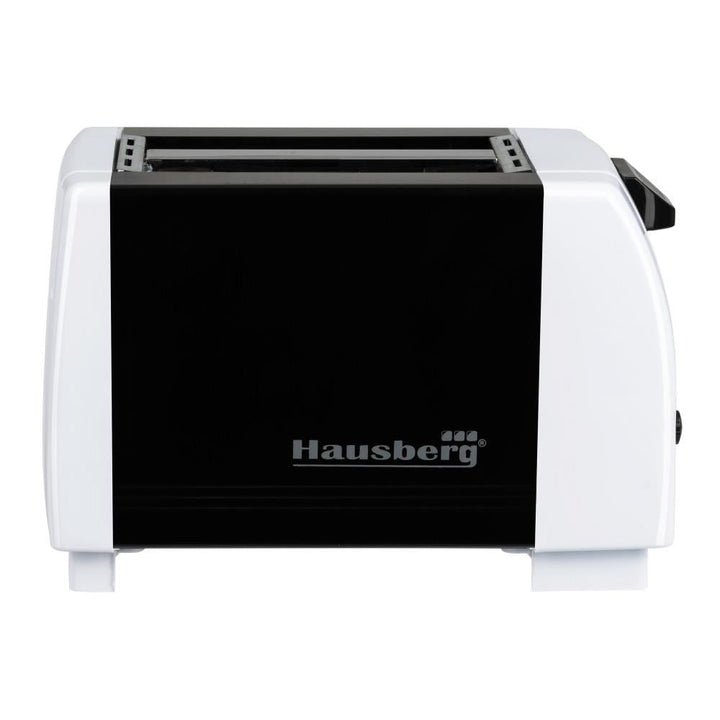 Prajitor de paine HAUSBERG HB-150NG 750W 7 setari 2 felii oprire automata picioare anti-alunecare Negru-Alb