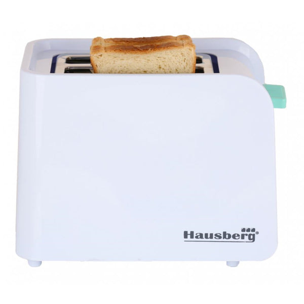 Prajitor de paine Hausberg HB-195BL 750 W 2 felii functie decongelare functie reincalzire 6 trepte putere Alb/Bleu