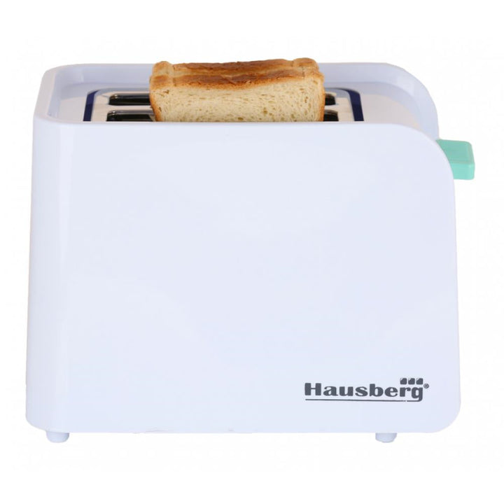 Prajitor de paine Hausberg HB-195BL 750 W 2 felii functie decongelare functie reincalzire 6 trepte putere Alb/Bleu