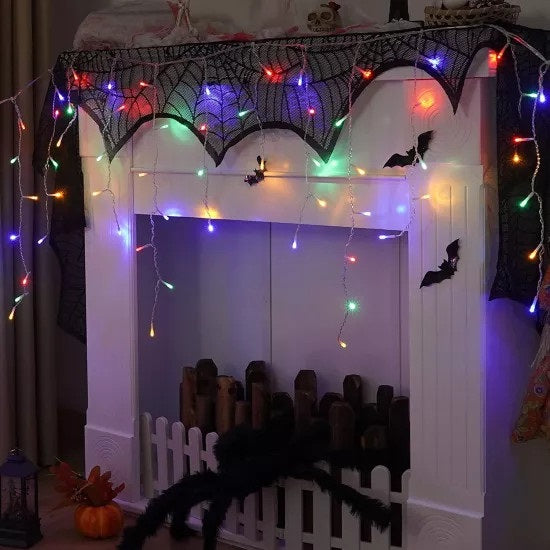 Set 2 x Instalatie pentru Craciun - Franjuri cu LED-uri Tip Turturi 12 metri - multicolora
