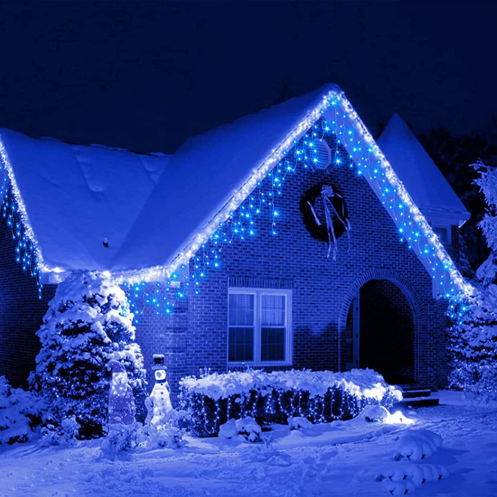 PROMO 1 + 1 Instalatie - Franjuri cu LED-uri Tip Turturi 12 metri - diverse culori
