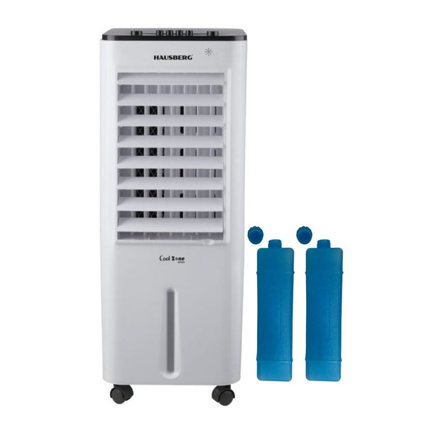 Racitor de aer portabil Hausberg HB-5963AB 55–80W rezervor 12L 3 viteze functie Turbo oscilatie 60° control mecanic alb