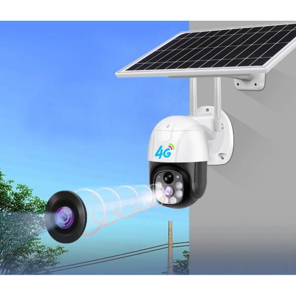 Cameră Supraveghere cu Panou Solar 3MP Full HD PTZ Inteligent Alarma Mișcare Acumulator 8000mAh