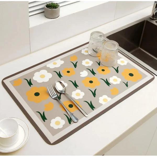Scurgator Absorbant pentru Vase Uscare Rapida Anti Alunecare 30X40 CM Articole Bucatarie