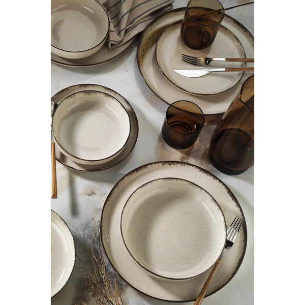 Serviciu de masa Kutahya Porselen Moderna 18 piese pentru 6 persoane din Portelan Scortisoara