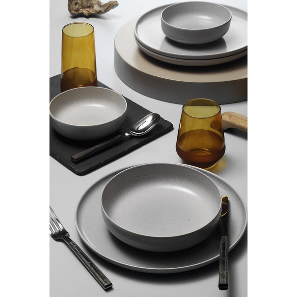 Serviciu de masa Kutahya Porselen Moderna Matte 18 piese pentru 6 persoane din Portelan Gri